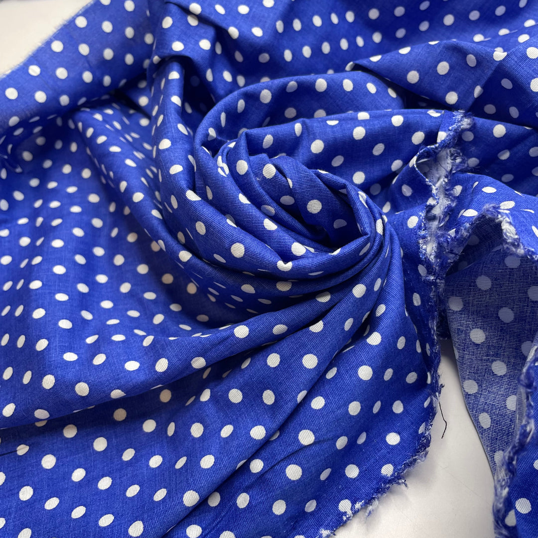 UB - Dorothy And Toto - Cotton Woven - Blue/White Polka Dots - 0.9M Bundle