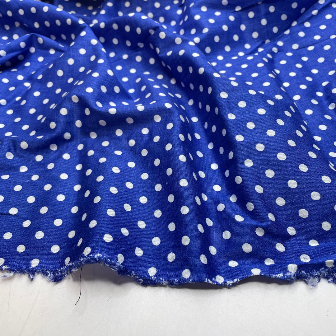 UB - Dorothy And Toto - Cotton Woven - Blue/White Polka Dots - 0.9M Bundle