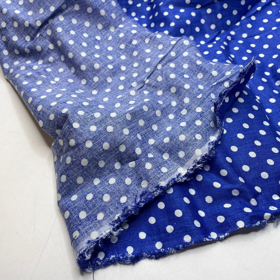 UB - Dorothy And Toto - Cotton Woven - Blue/White Polka Dots - 0.9M Bundle