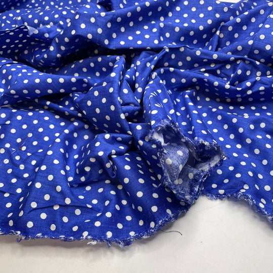 UB - Dorothy And Toto - Cotton Woven - Blue/White Polka Dots - 0.9M Bundle