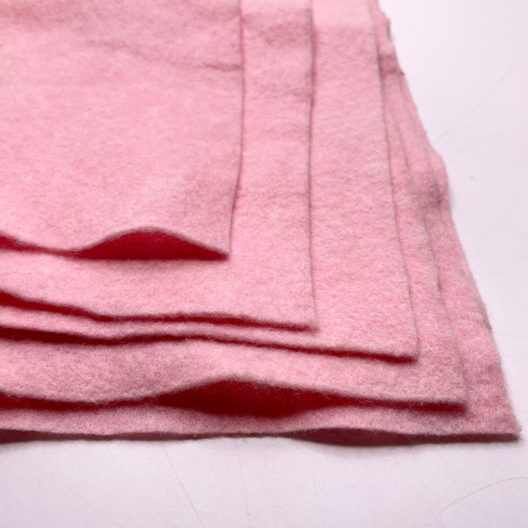 6 Pack - Felt Synthetic Knit - Light Pink - 0.4M Bundle