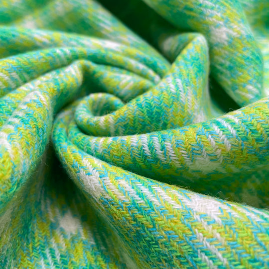 Perfect Skirt Suit - Twill Weave Wool Blend Woven - Green/Yellow Plaid - 1.4M Bundle