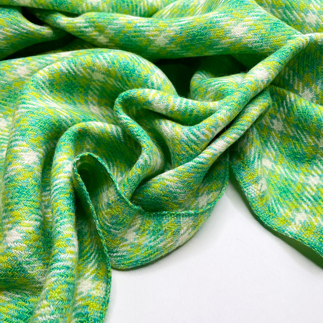 Perfect Skirt Suit - Twill Weave Wool Blend Woven - Green/Yellow Plaid - 1.4M Bundle