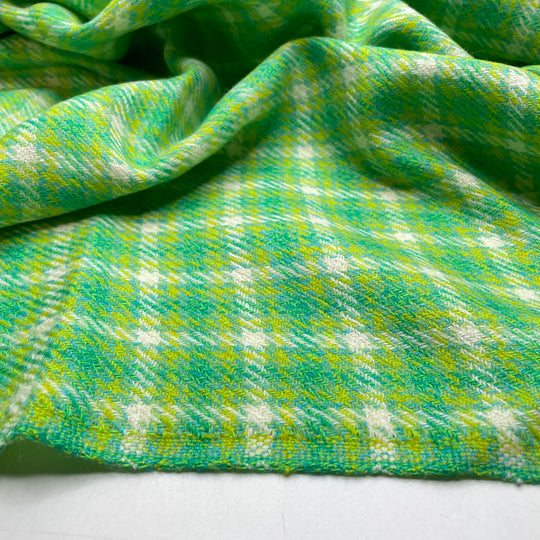 Perfect Skirt Suit - Twill Weave Wool Blend Woven - Green/Yellow Plaid - 1.4M Bundle