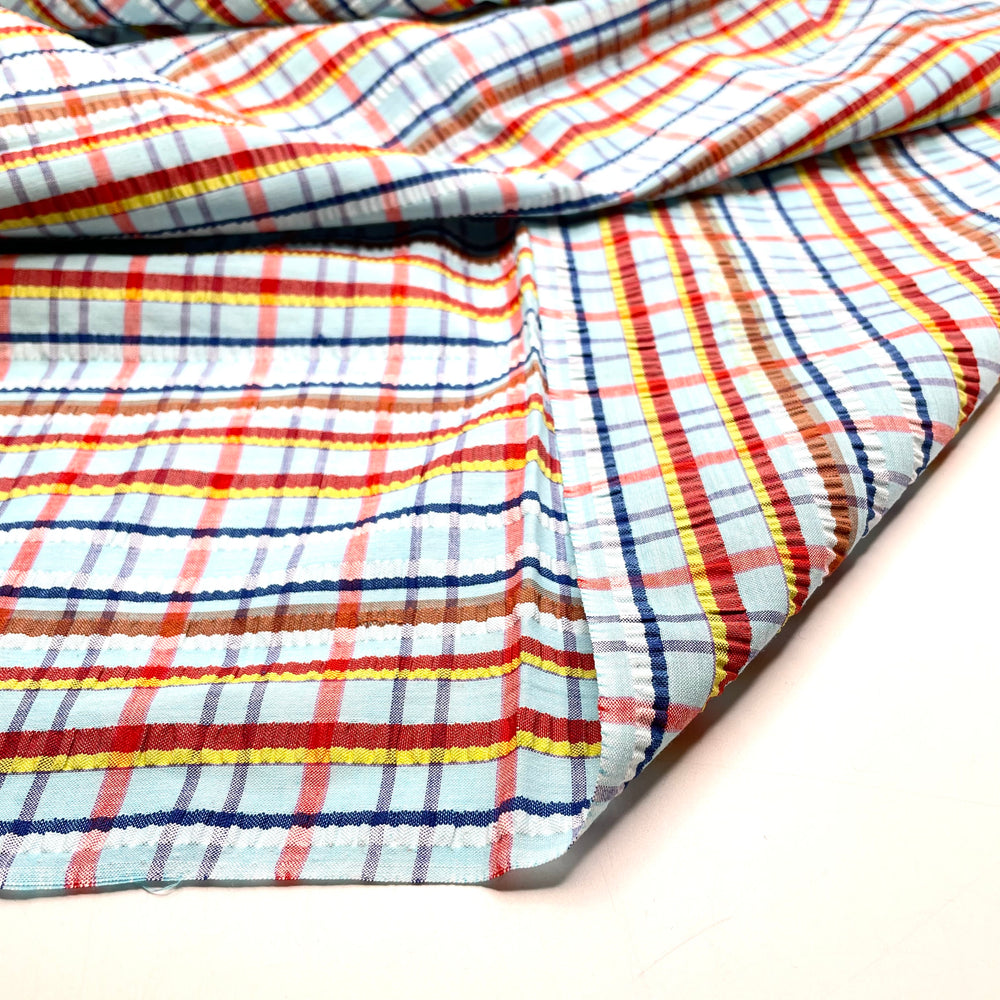 Mister Monopoly - Seersucker Poly/Cotton Woven - Multi Stripes - 0.5M Bundle