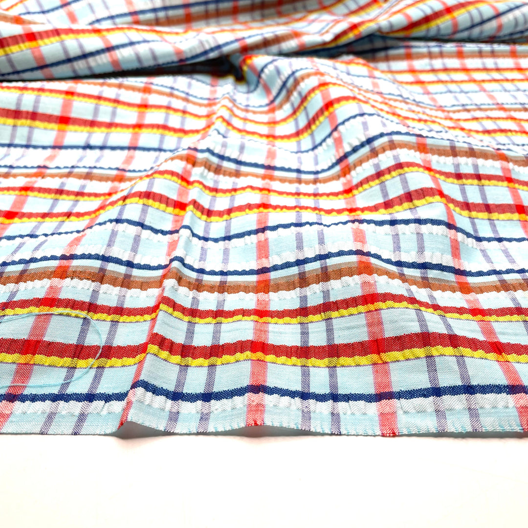 Mister Monopoly - Seersucker Poly/Cotton Woven - Multi Stripes - 0.5M Bundle