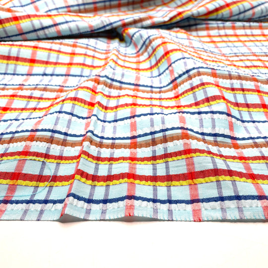 Mister Monopoly - Seersucker Poly/Cotton Woven - Multi Stripes - 0.5M Bundle