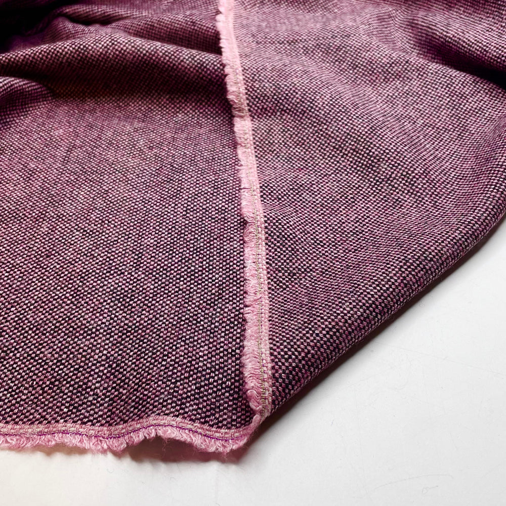 Hit Up Monaco On The Weekend - Basket Weave Wool Woven - Pink/Black - 4M Bundle