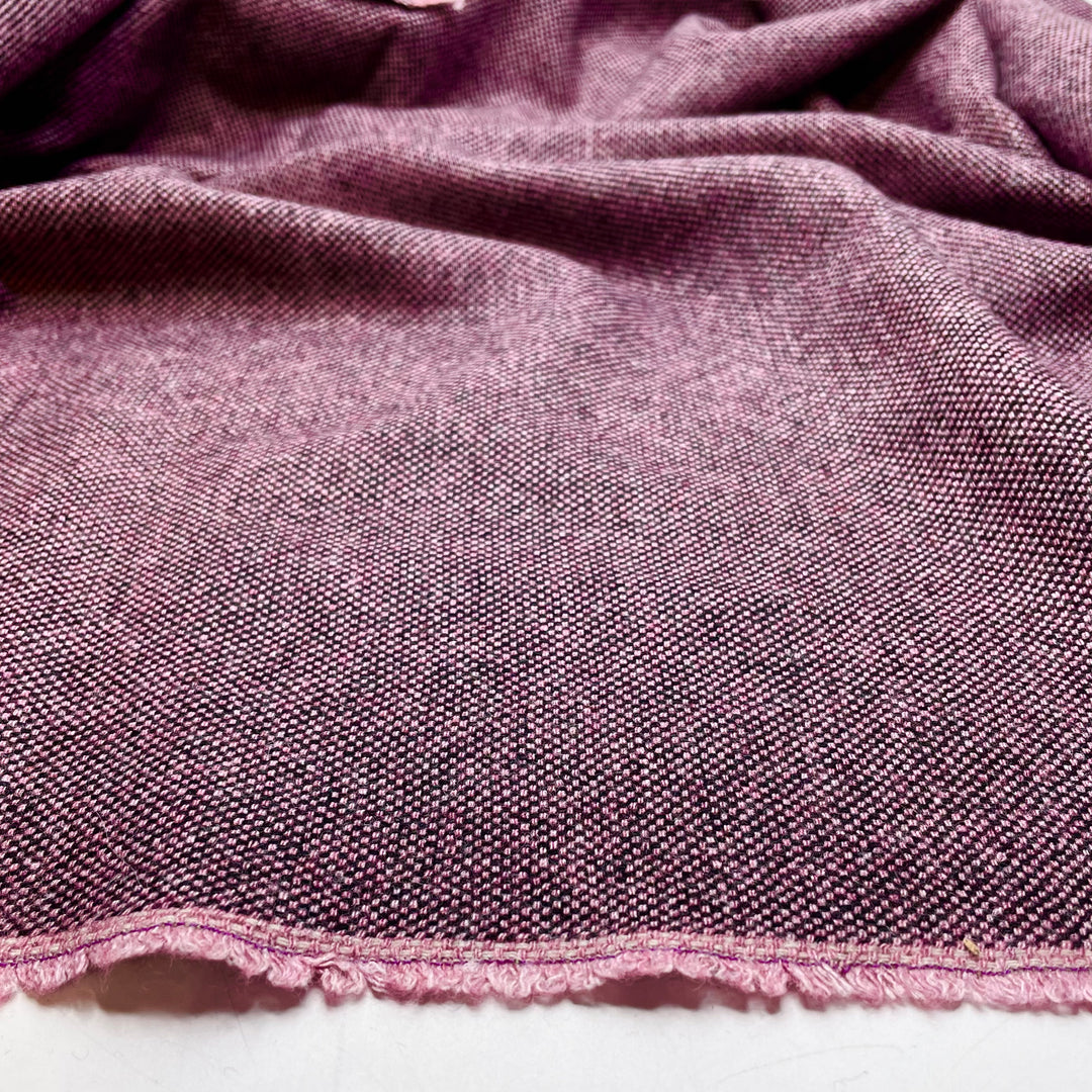 Hit Up Monaco On The Weekend - Basket Weave Wool Woven - Pink/Black - 4M Bundle