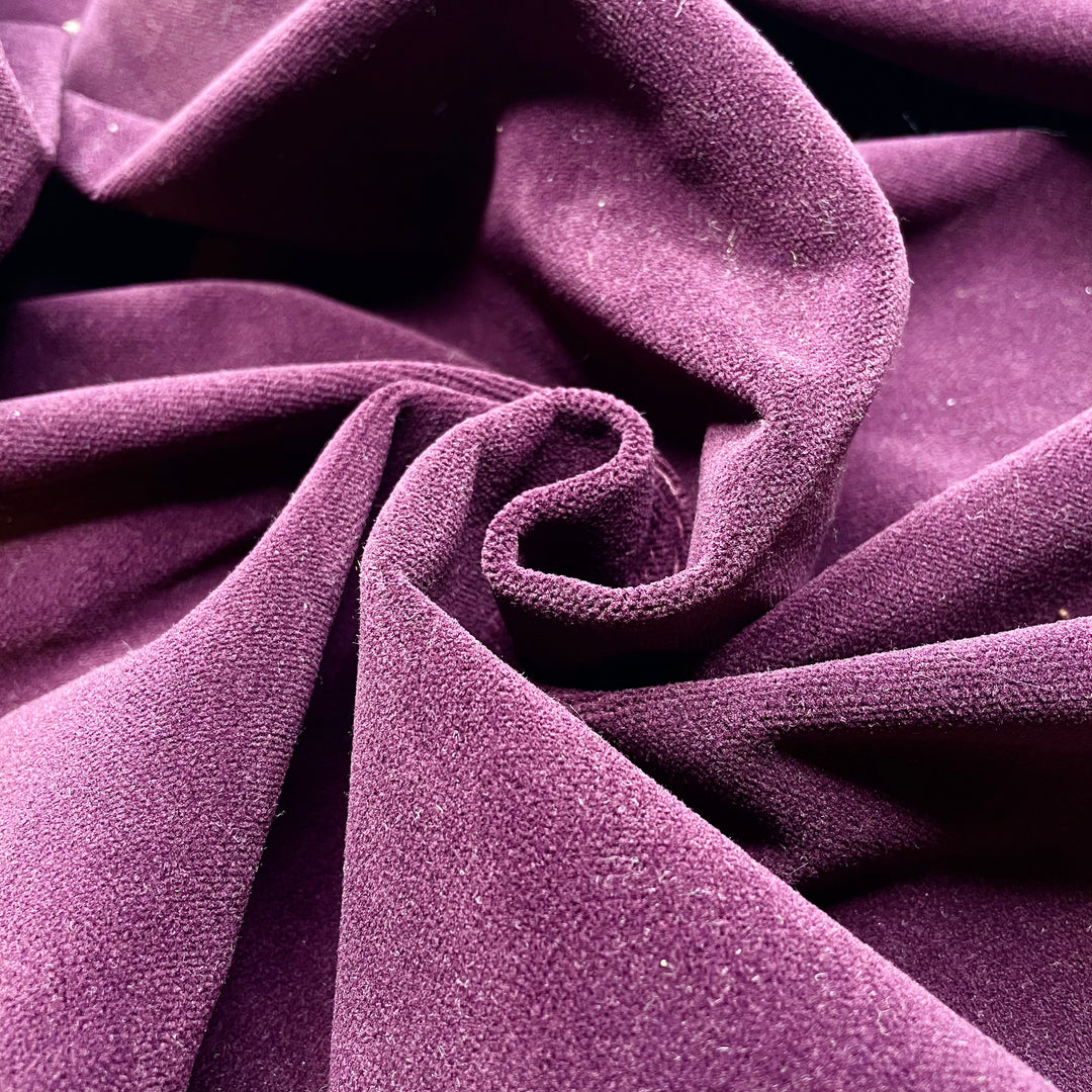The Purple Of Emperors - Velvet Poly/Cotton Woven - Purple - 1M Bundle
