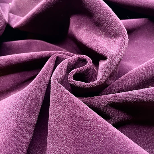 The Purple Of Emperors - Velvet Poly/Cotton Woven - Purple - 1M Bundle