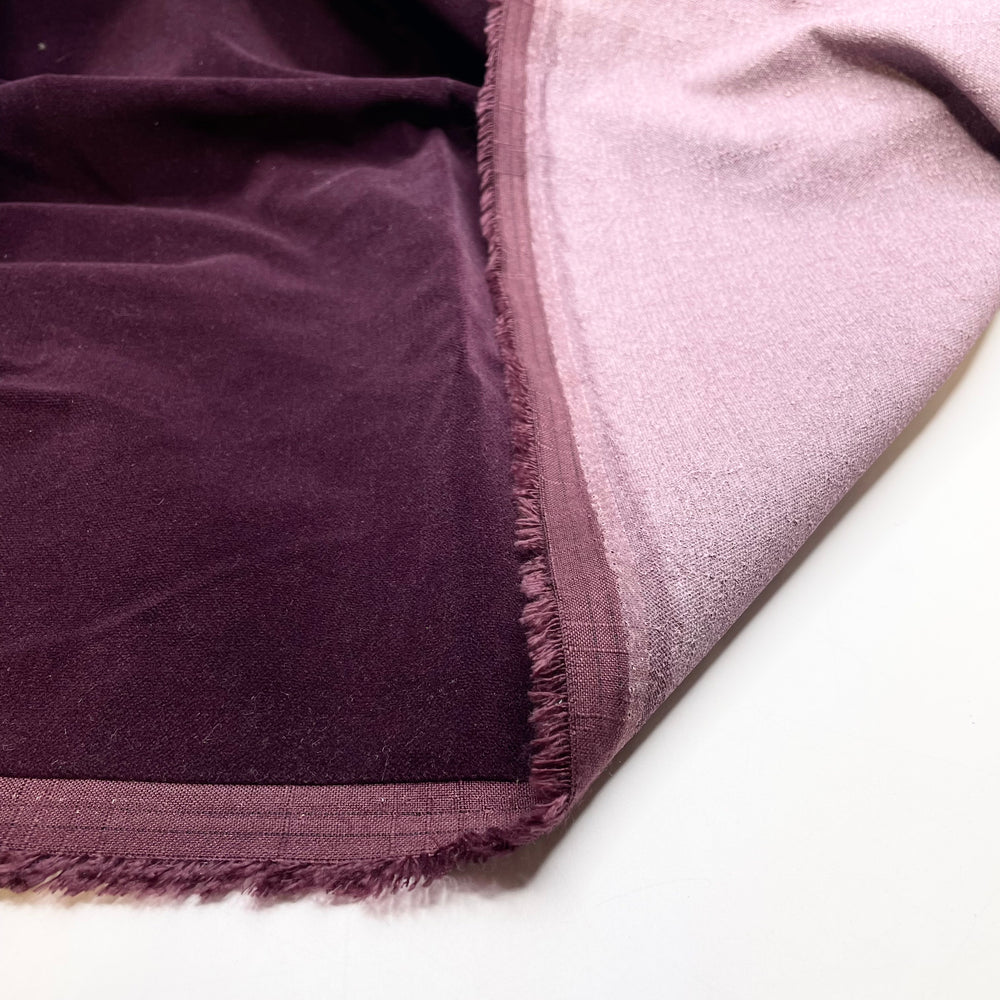 The Purple Of Emperors - Velvet Poly/Cotton Woven - Purple - 1M Bundle