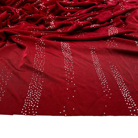 Va Va Voom - Glitter Jersey Poly Knit - Burgundy/Red - 3.58M Bundle