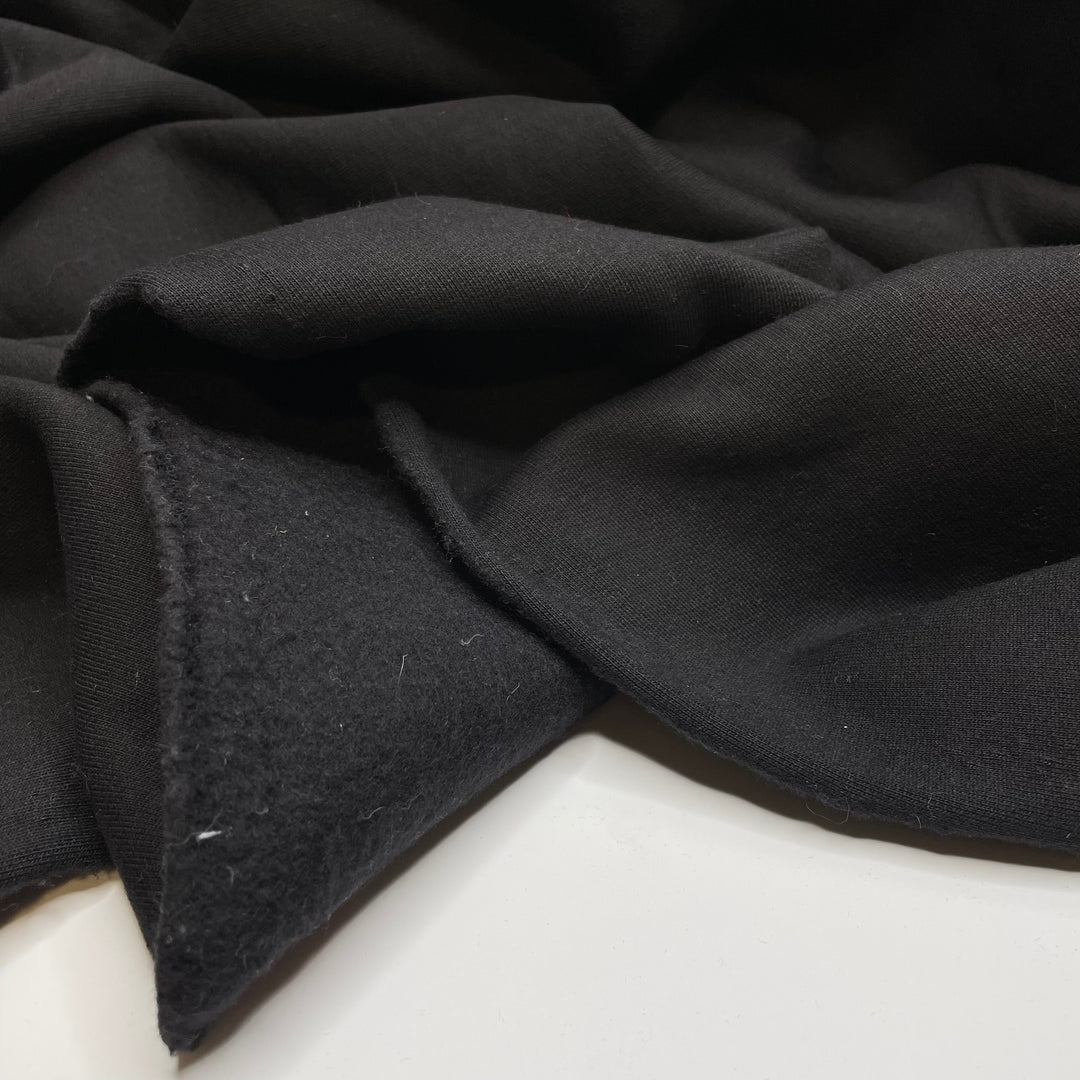 Squid Ink Pasta - Jersey Fleece Natural Blend Knit - Black - 2M Bundle