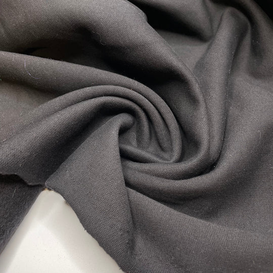 Squid Ink Pasta - Jersey Fleece Natural Blend Knit - Black - 2M Bundle