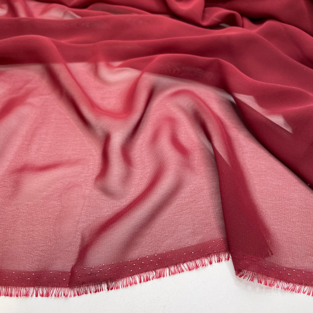 Bring Out The Good Vino - Chiffon Poly Woven - Burgundy - 3.5M Bundle