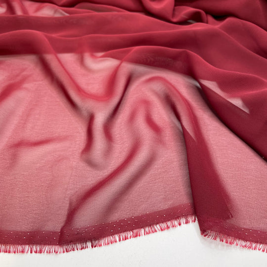 Bring Out The Good Vino - Chiffon Poly Woven - Burgundy - 3.5M Bundle