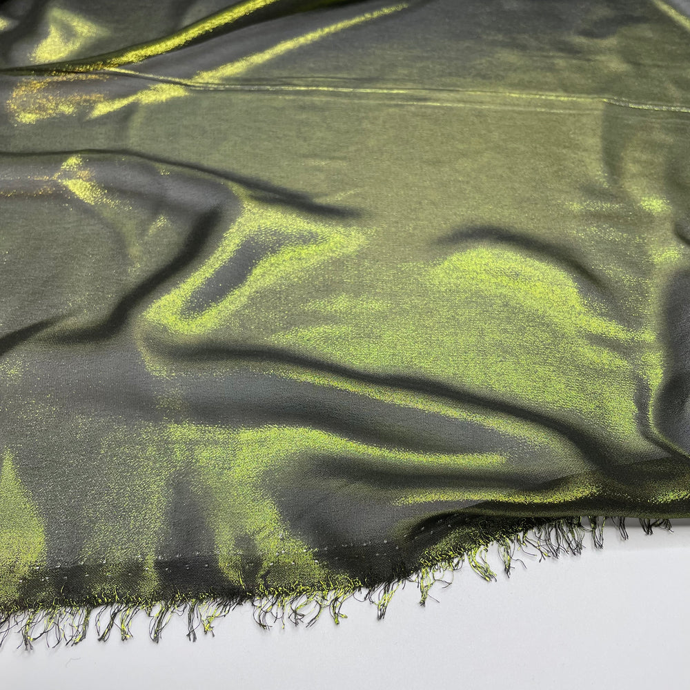 Gala Funk - Iridescent Chiffon Polyester Blend Woven - Green/Black - 3.5M Bundle