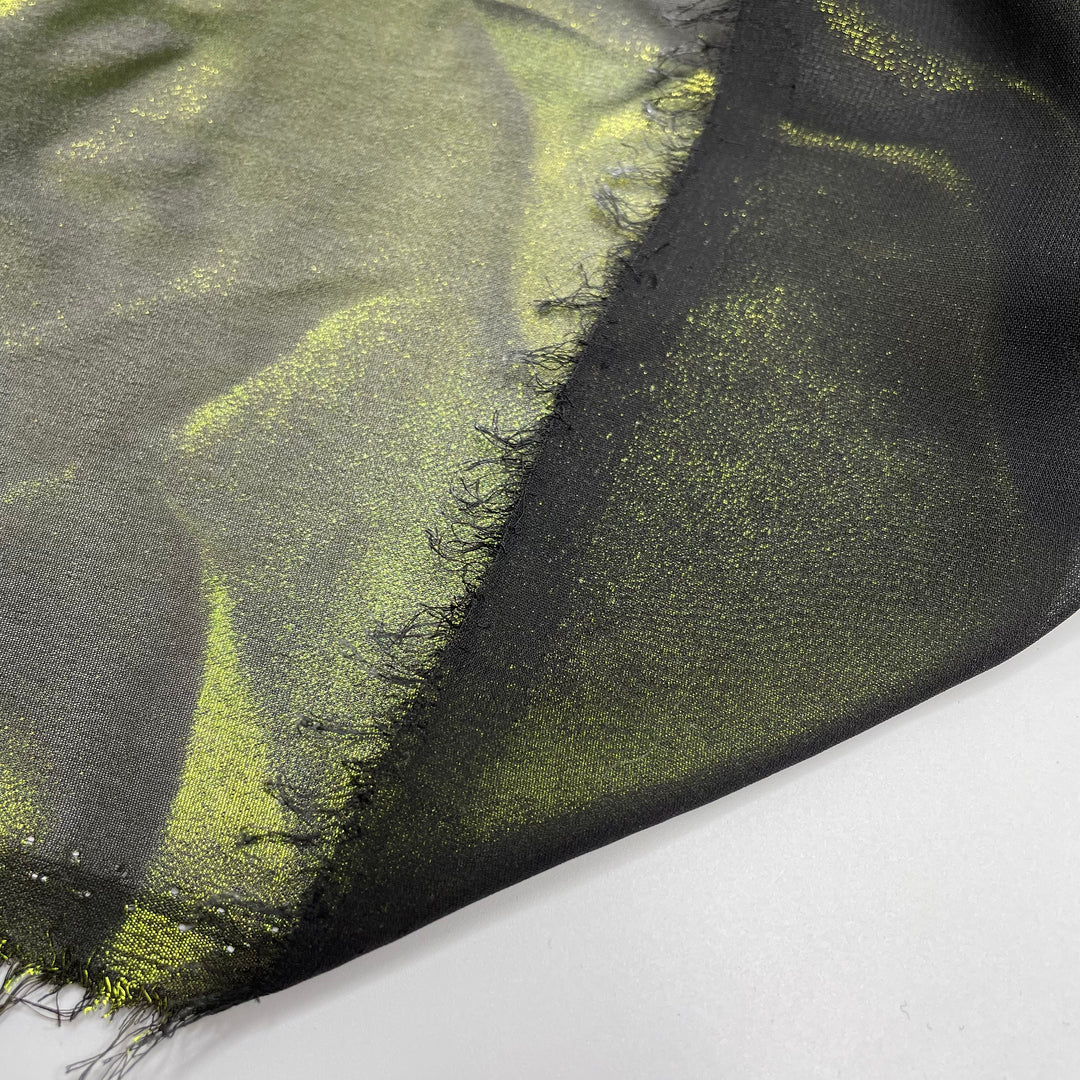 Gala Funk - Iridescent Chiffon Polyester Blend Woven - Green/Black - 3.5M Bundle