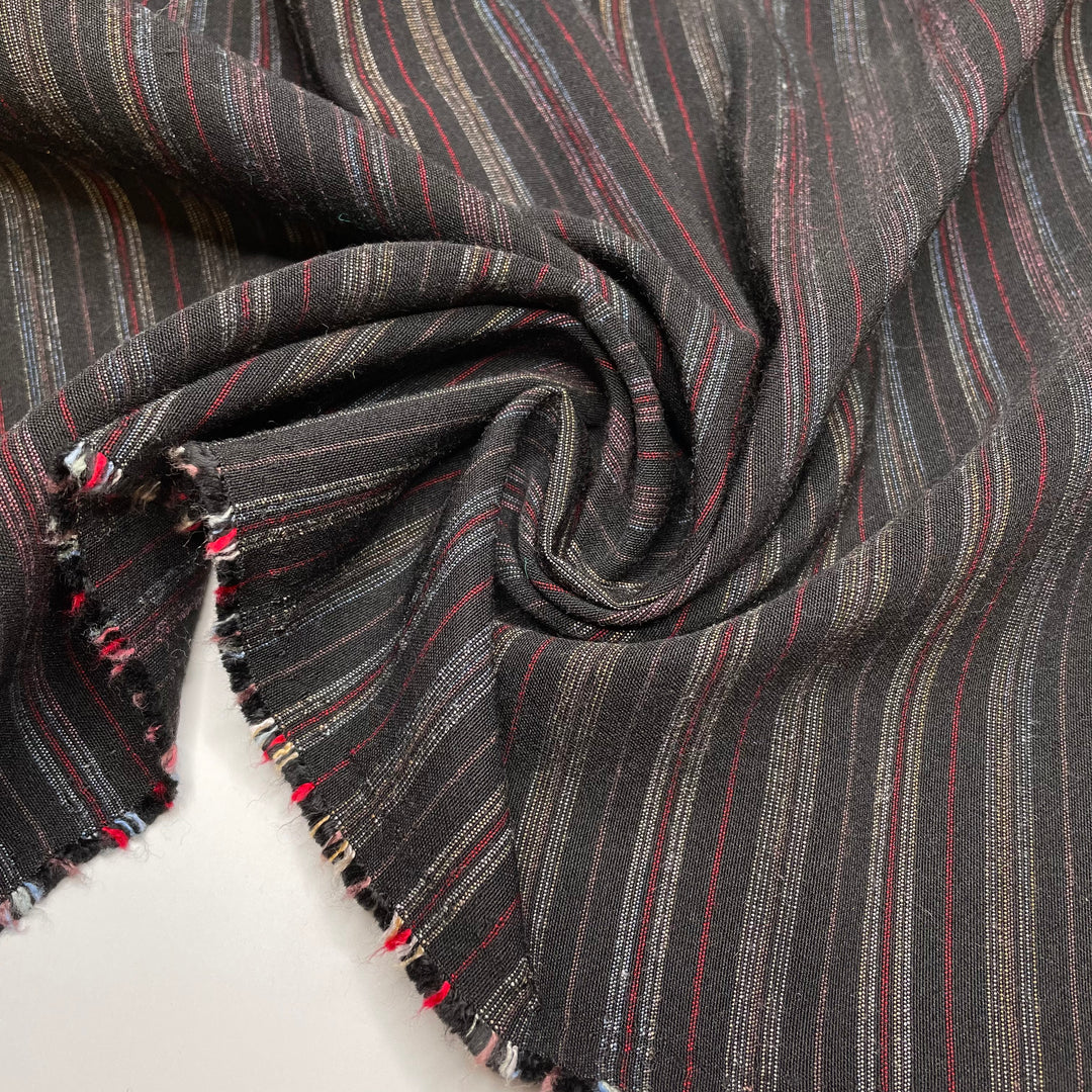 Power Suit - Polyester Blend Knit - Black Multi Stripes - 1.65M Bundle