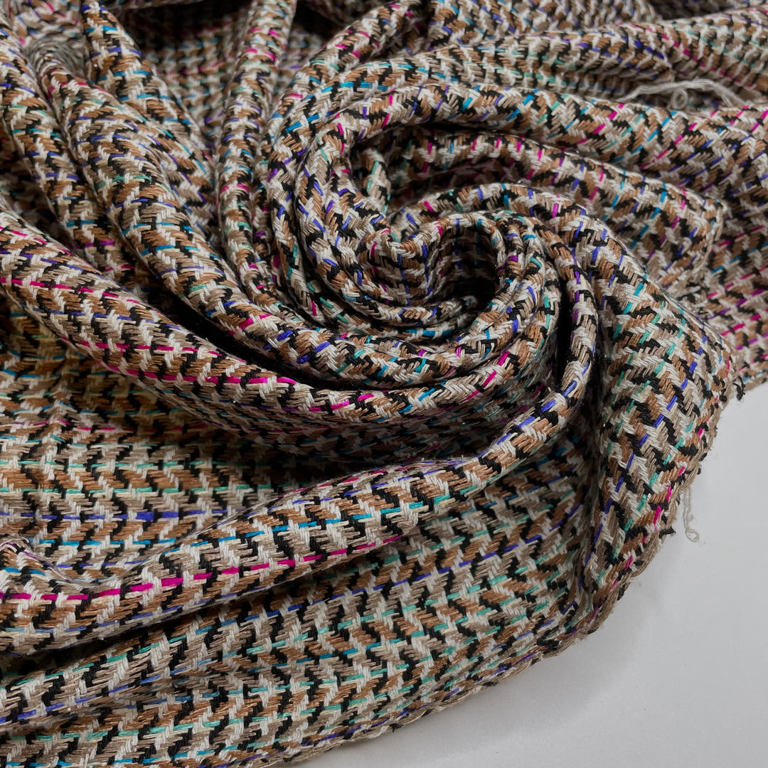 UB - Treasure Cove - Wool Blend Woven - Beige Multi Geometric - 2.5M Bundle