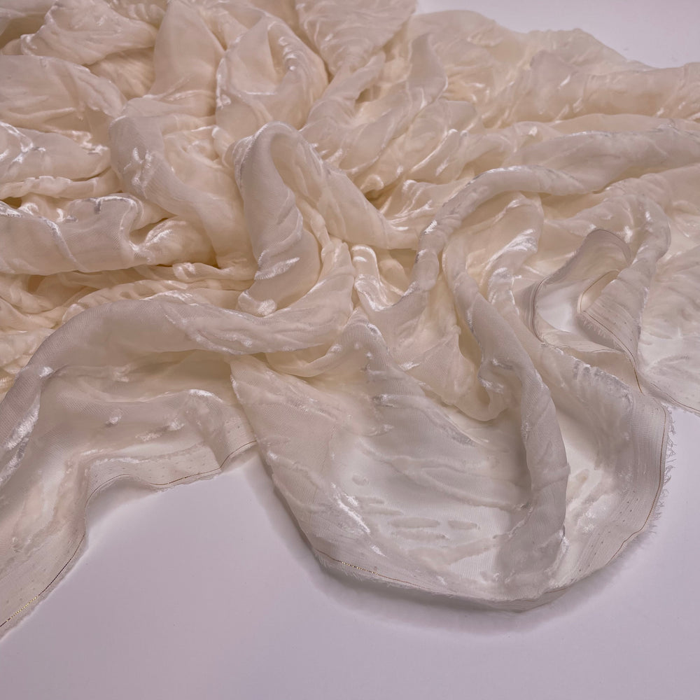 UB - Tender Yearning - Silk/Cotton Woven - Cream Abstract - 1.75M Bundle