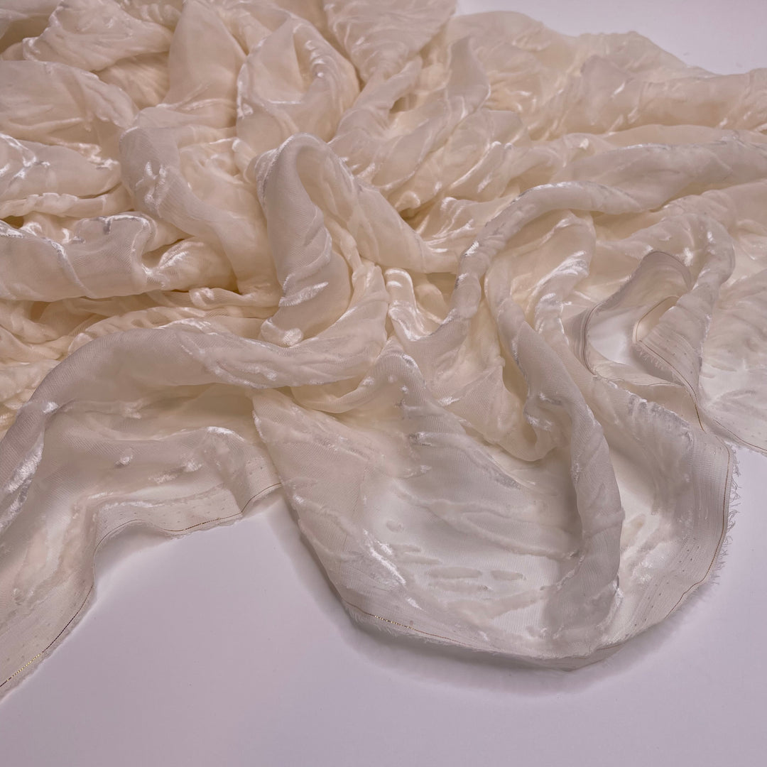 UB - Tender Yearning - Silk/Cotton Woven - Cream Abstract - 1.75M Bundle
