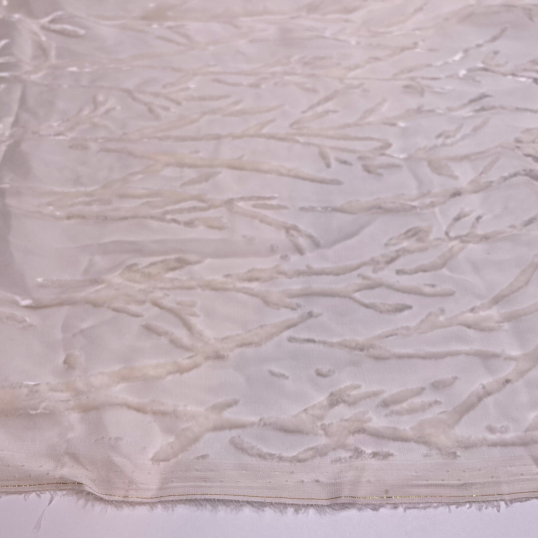 UB - Tender Yearning - Silk/Cotton Woven - Cream Abstract - 1.75M Bundle