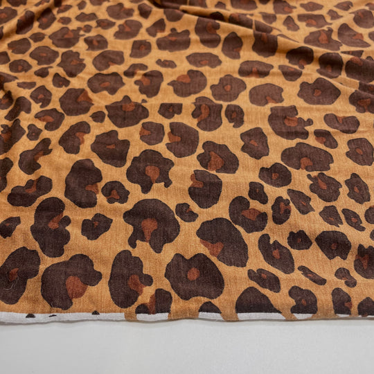 UB - Standing Out While Blending In - Jersey Cotton/Spandex Knit - Brown Animal Print - 3M Bundle