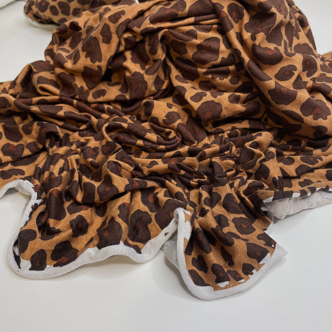 UB - Standing Out While Blending In - Jersey Cotton/Spandex Knit - Brown Animal Print - 3M Bundle