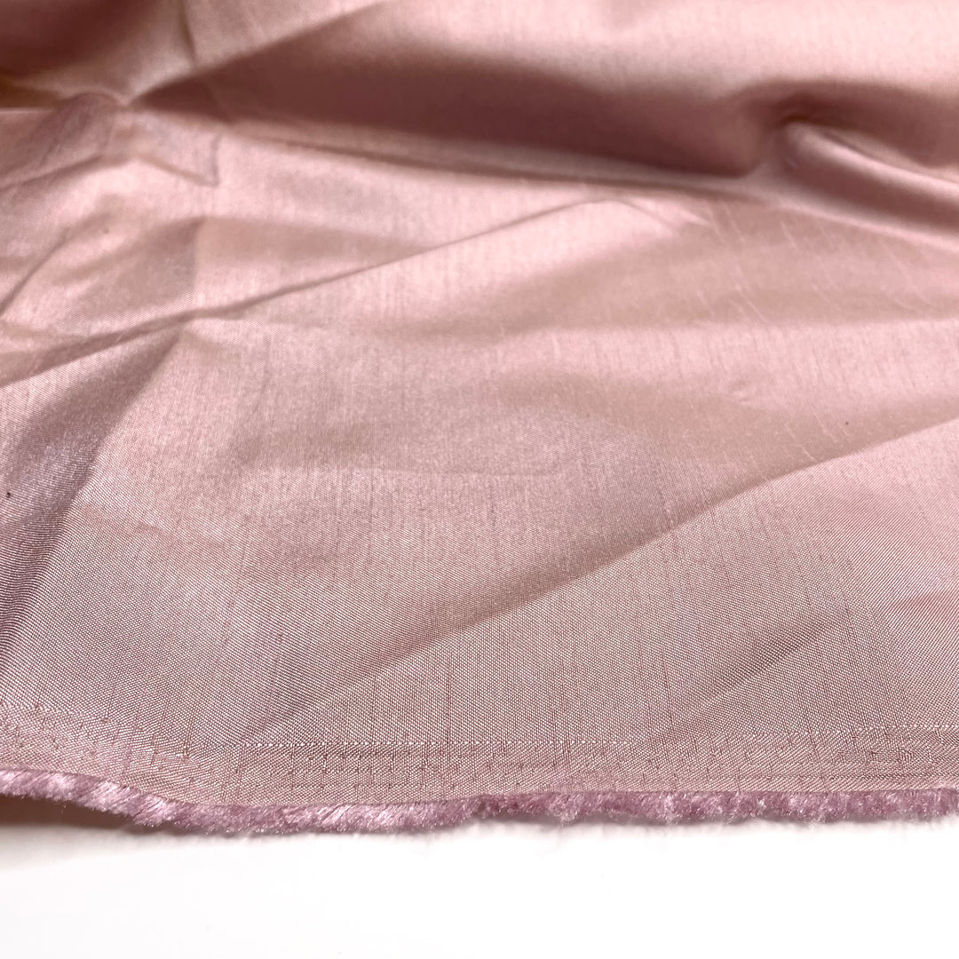 Lucy Parsons - Satin Weave On One Side Taffeta Double Cloth Weave Polyester Blend Woven - Pink/Beige - 0.9M Bundle