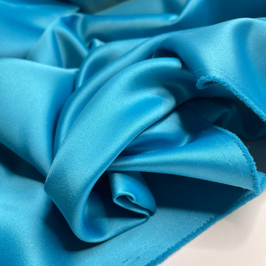 Schools About To Start Blues - Satin Poly Woven - Blue - 1M Bundle