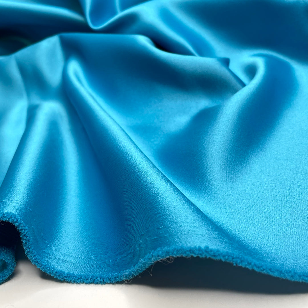 Schools About To Start Blues - Satin Poly Woven - Blue - 1M Bundle