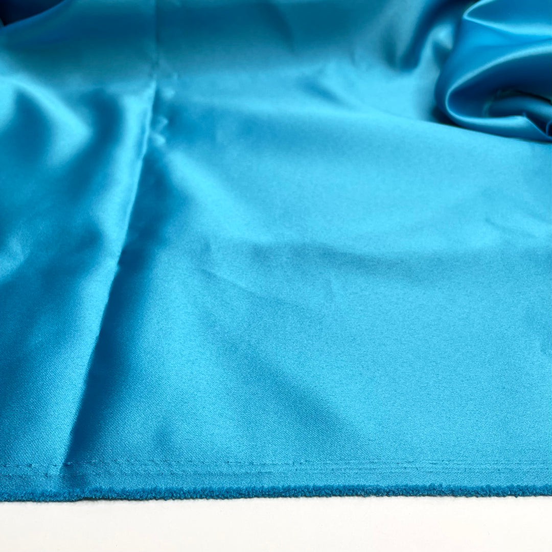 Schools About To Start Blues - Satin Poly Woven - Blue - 1M Bundle