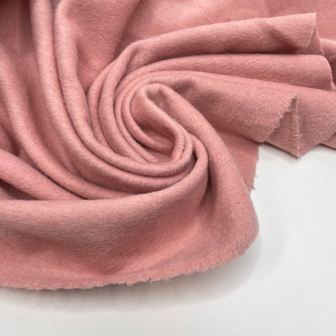 Bread And Roses - Short Hair Flanelette Wool Woven - Pink - 0.95M Bundle