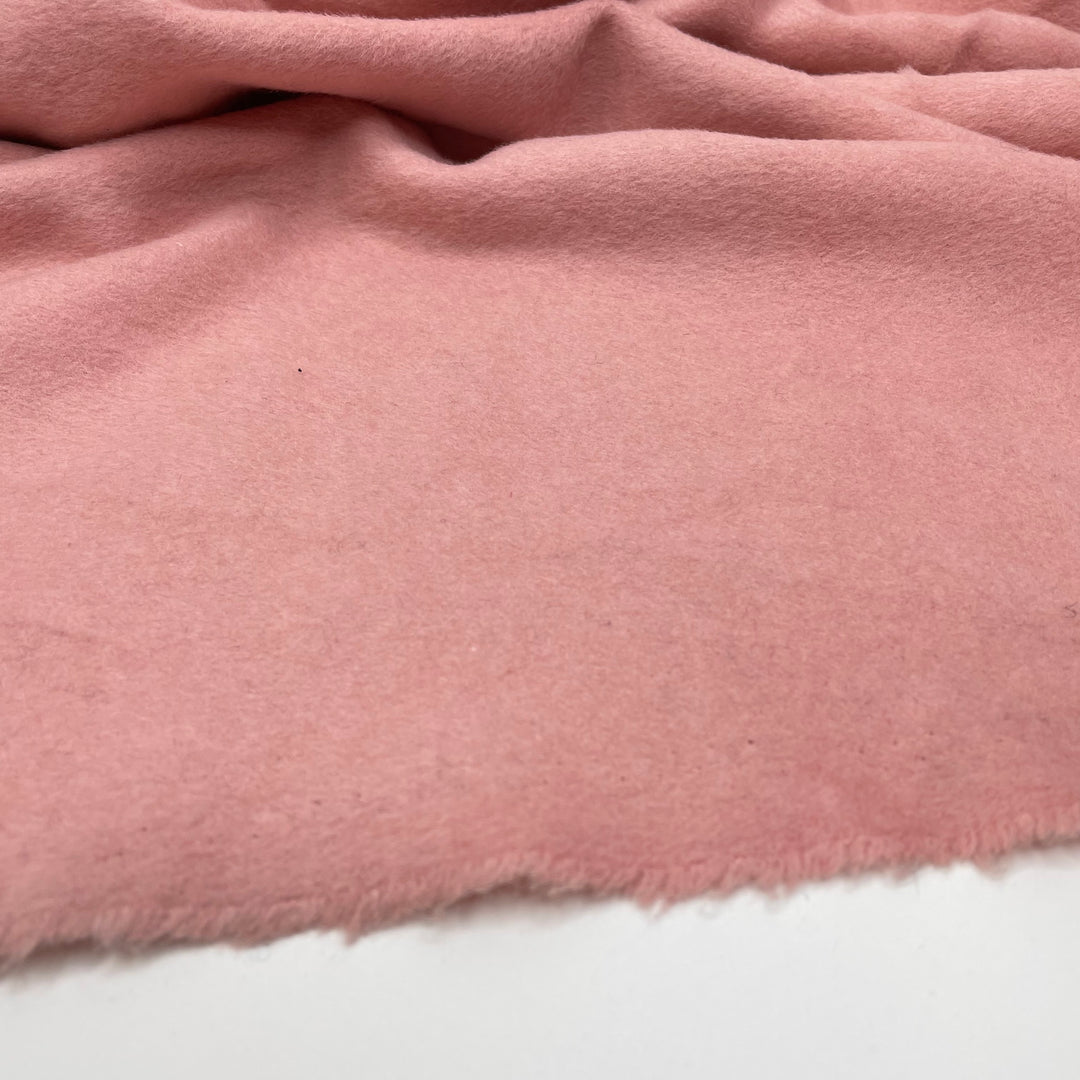 Bread And Roses - Short Hair Flanelette Wool Woven - Pink - 0.95M Bundle