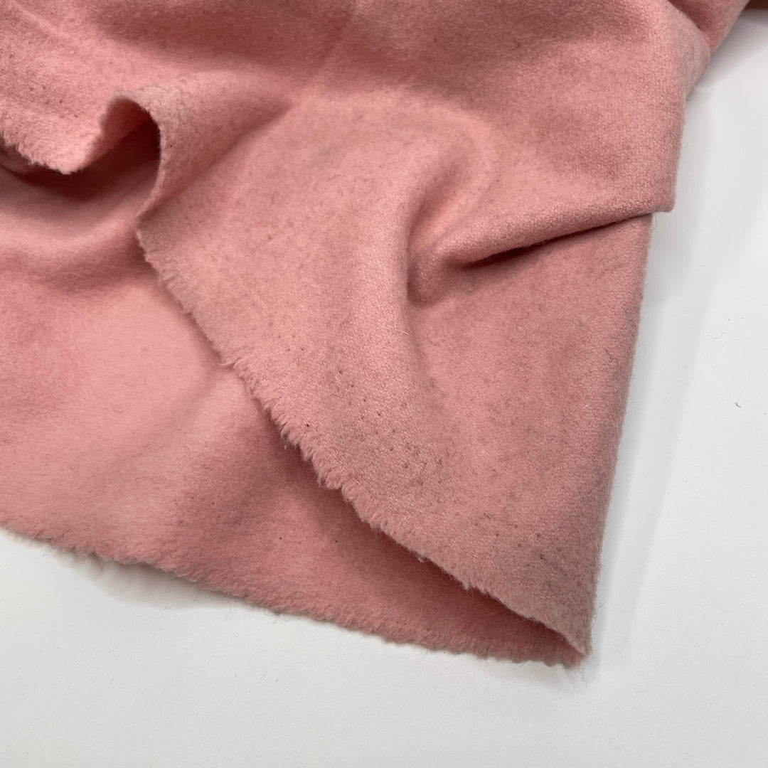 Bread And Roses - Short Hair Flanelette Wool Woven - Pink - 0.95M Bundle