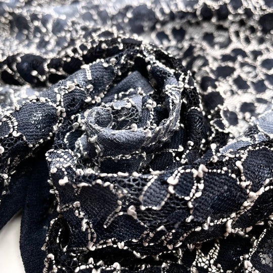 The Enigma Of The Day - Lace Poly Woven - Grey/Blue Animal Print - 1.6M Bundle