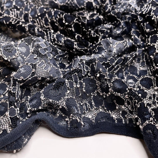 The Enigma Of The Day - Lace Poly Woven - Grey/Blue Animal Print - 1.6M Bundle