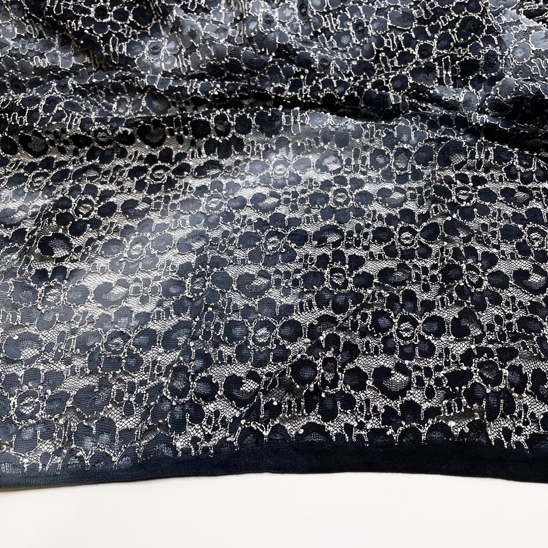 The Enigma Of The Day - Lace Poly Woven - Grey/Blue Animal Print - 1.6M Bundle