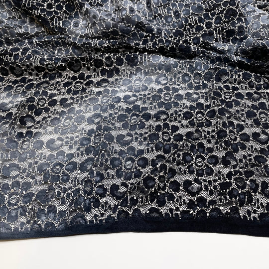 The Enigma Of The Day - Lace Poly Woven - Grey/Blue Animal Print - 1.6M Bundle