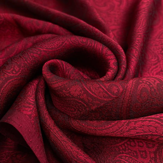 The Librarian Cosplaying A Vampire - Jacquard Poly Woven - Red/Black Paisley - 1.69M Bundle
