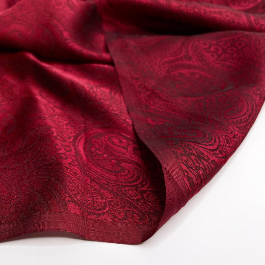 The Librarian Cosplaying A Vampire - Jacquard Poly Woven - Red/Black Paisley - 1.69M Bundle