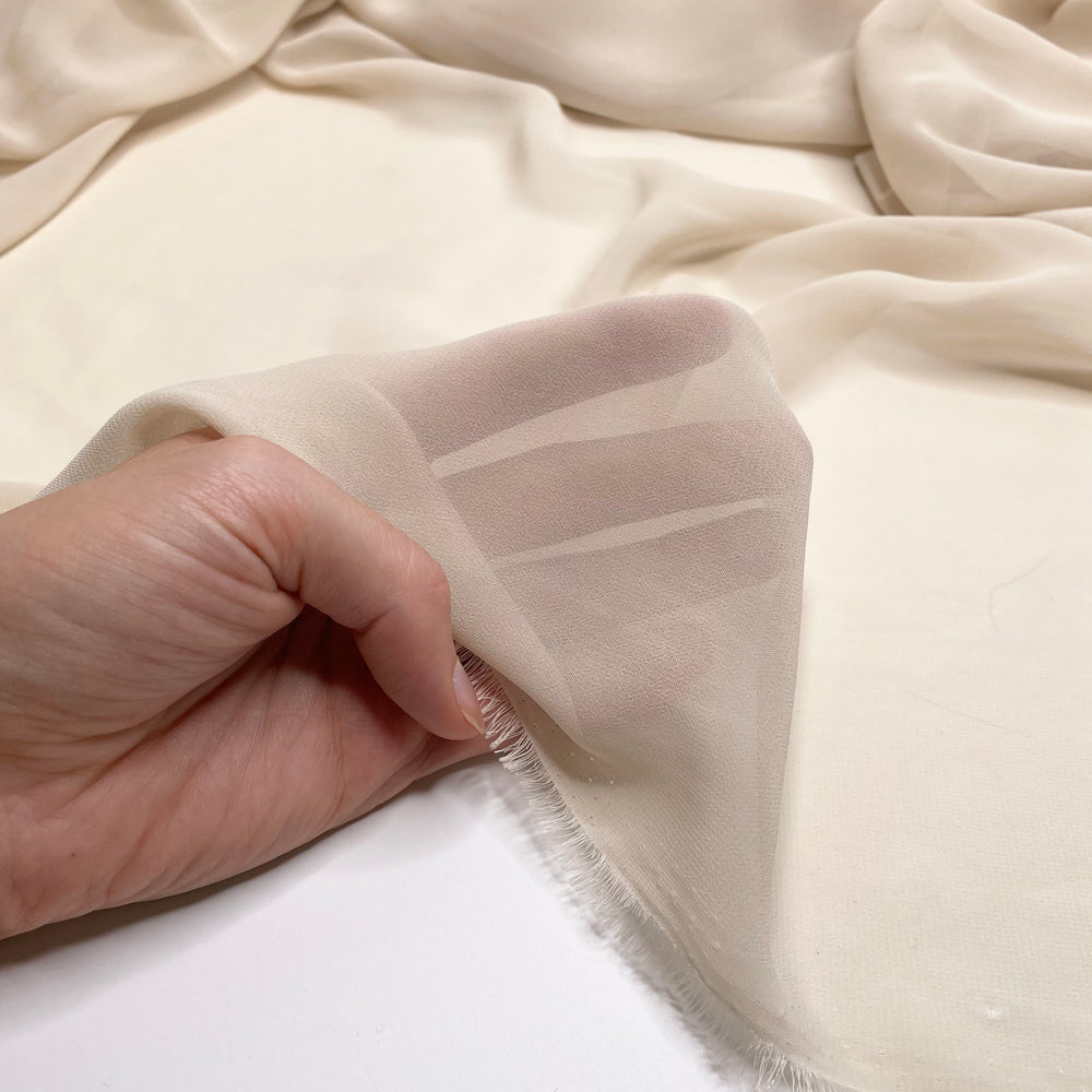 Ice Cream Parlour Dream - Chiffon Poly Woven - Light Beige - Bundles