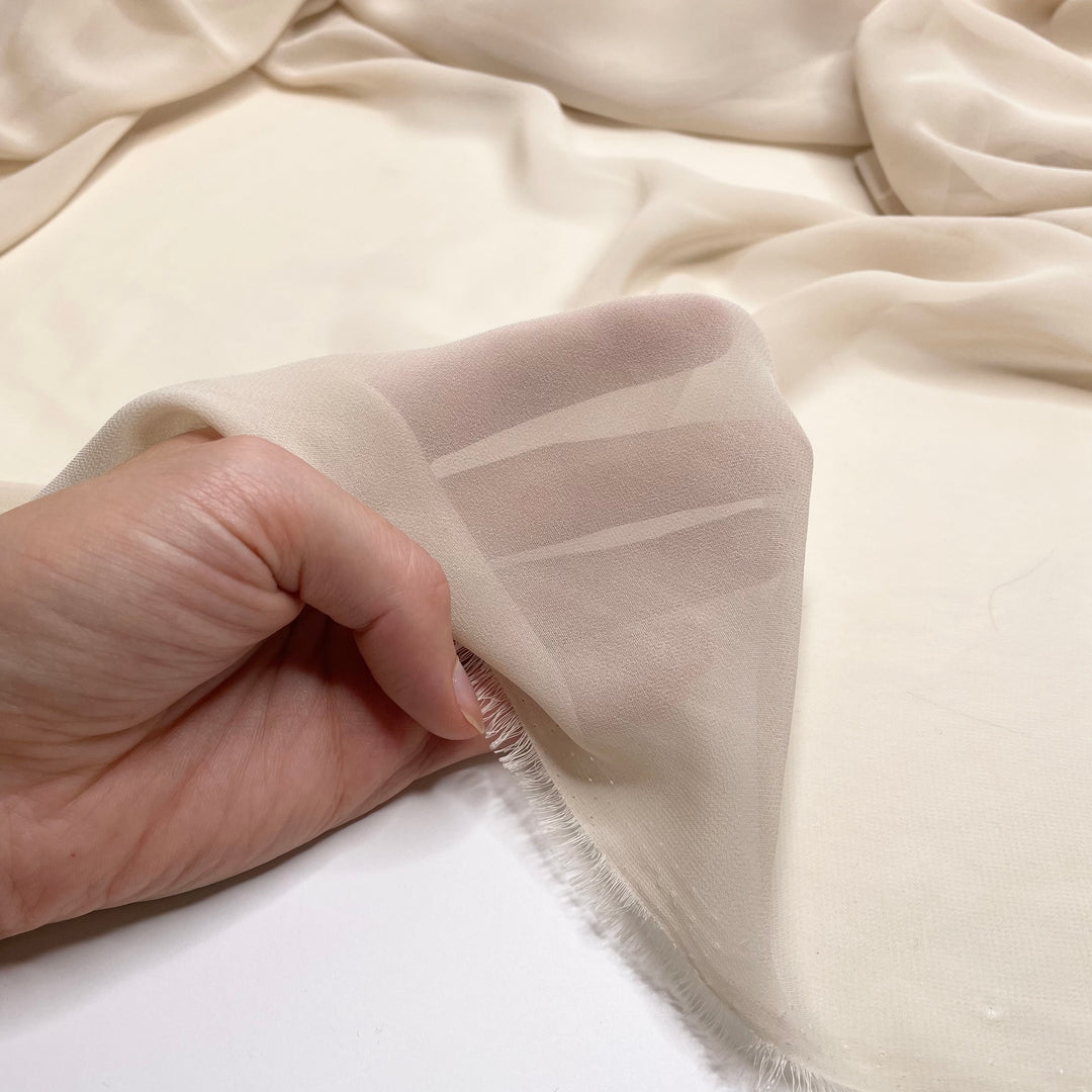 Ice Cream Parlour Dream - Chiffon Poly Woven - Light Beige - Bundles