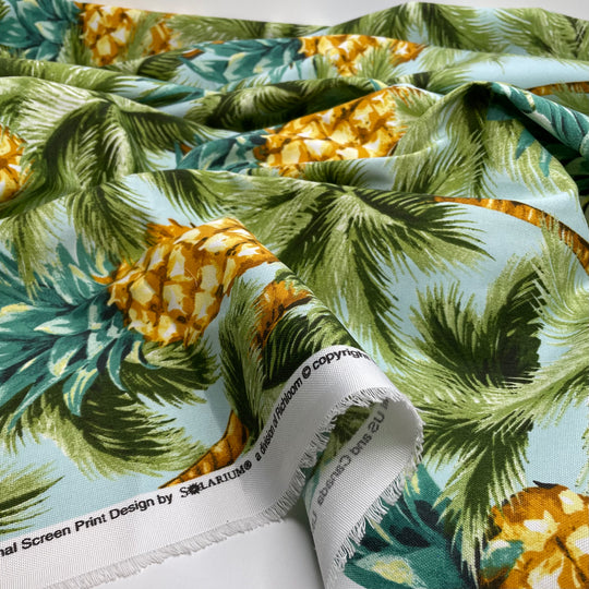 UB - Pineapple Margarita - Waterproof Acrylic Woven - Green Multi Pineapples - 1.2M Bundle