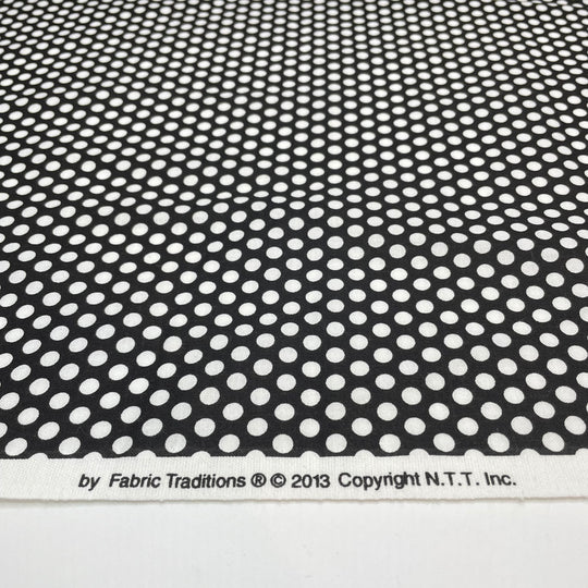 UB - Gothic Polka - Cotton Woven - Black/White Polka Dots - 2.5M Bundle