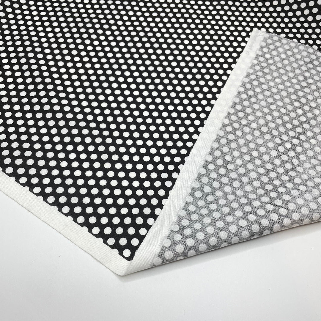 UB - Gothic Polka - Cotton Woven - Black/White Polka Dots - 2.5M Bundle