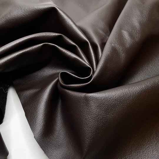 Cocooned In Comfort - Pleather Polyester Backing PU Blend Woven - Brown/Black - 0.6M Bundle