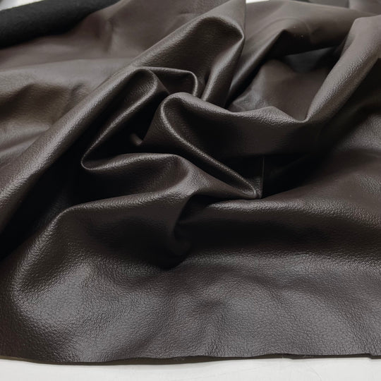 Cocooned In Comfort - Pleather Polyester Backing PU Blend Woven - Brown/Black - 0.6M Bundle